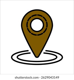 Símbolo de ícono de Locación o pin de mapa. Ilustración vectorial