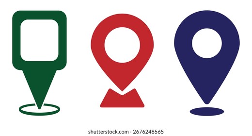 Símbolo do ícone de localização , marcador de posição do pino do mapa. símbolo do ícone do ponteiro de localização em estilo simples. Mapa de navegação, ícone de navegação de local, ponto de localização geográfica. Ilustração vetorial.