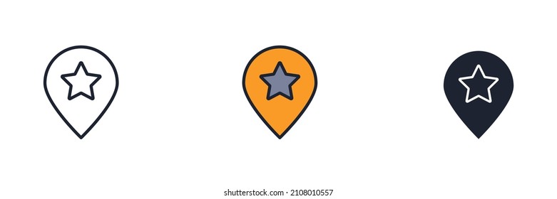 location icon symbol template for graphic and web design collection logo vector illustration