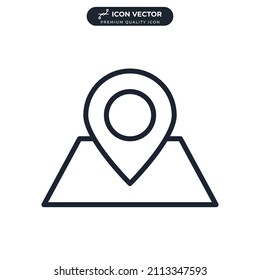 plantilla de símbolo de icono de ubicación para el logotipo de colección de diseño gráfico y web ilustración vectorial