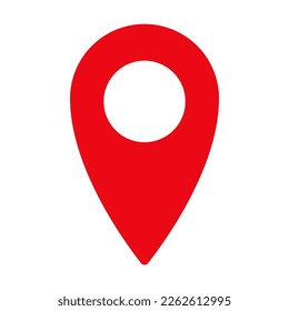 location icon symbol vector illustration. map pin marker design isolated on white background. 