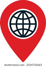 Location icon symbol, vector illustration map pin