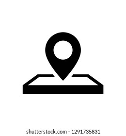 location icon symbol vector, on white background editable eps10