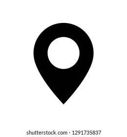 location icon symbol vector, on white background editable eps10