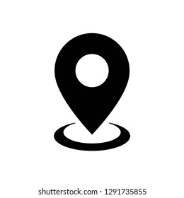 location icon symbol vector, on white background editable eps10