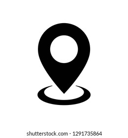 Location Icon Symbol Vector On White Stock Vector (Royalty Free ...