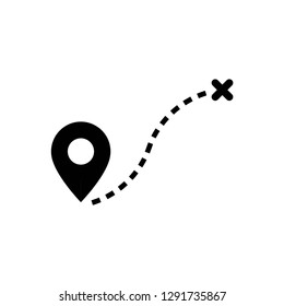 location icon symbol vector, on white background editable eps10