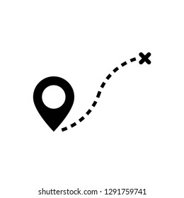 location icon symbol vector. on white background