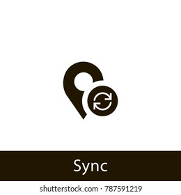 location icon. sync location. sign design