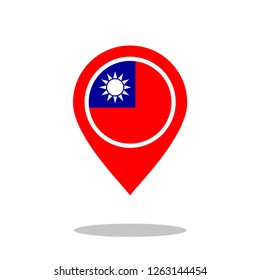 Location icon with taiwan flag