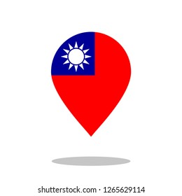 Location icon with taiwan flag