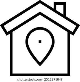 location icon. Thin linear style design isolated on white background