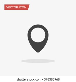 Location Icon in trendy flat style isolated on grey background. Pointer symbol for your web design, logo, UI. Vector illustration, EPS10.