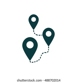 Location Icon in trendy flat style isolated on white background.