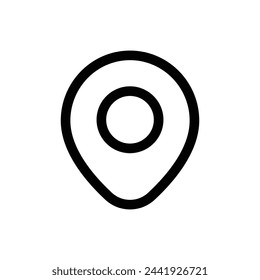 Location icon in trendy outline style isolated on white background. Location silhouette symbol for your website design, logo, app, UI. Vector illustration, EPS10.