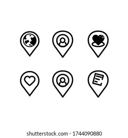 Location Icon UI Mobile Design Sets