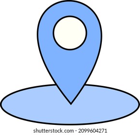 Location icon vector art illustration with white background.