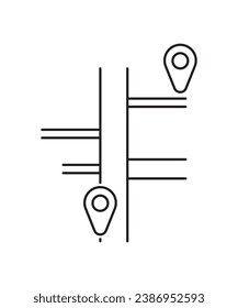 location icon, vector best line icon.