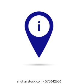 Location icon vector. Blue. information icon