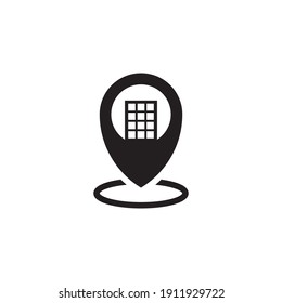 location icon vector building love design