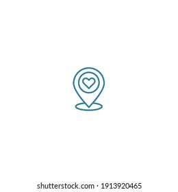 Ortssymbol mit Vektorfarbe, Ort, Web, Suche, Marke, sauber, Linie, einzeln, editierbar, Linie, Agentur, einfach