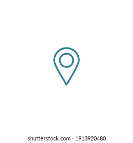 location icon with vector color, place, web, search, mark, clean, line, isolated, editable, line, agency, simple