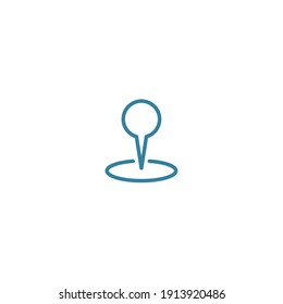 Ortssymbol mit Vektorfarbe, Ort, Web, Suche, Marke, sauber, Linie, einzeln, editierbar, Linie, Agentur, einfach