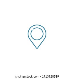location icon with vector color, place, web, search, mark, clean, line, isolated, editable, line, agency, simple
