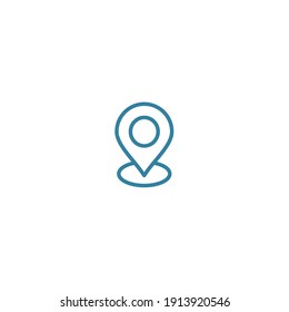 Ortssymbol mit Vektorfarbe, Ort, Web, Suche, Marke, sauber, Linie, einzeln, editierbar, Linie, Agentur, einfach