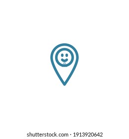location icon with vector color, place, web, search, mark, clean, line, isolated, editable, line, agency, simple
