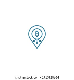 location icon with vector color, place, web, search, mark, clean, line, isolated, editable, line, agency, simple