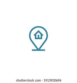 icono de ubicación con color vectorial, lugar, web, búsqueda, marca, limpia, línea, aislado, editable, línea, agencia, simple