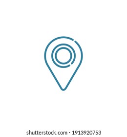 location icon with vector color, place, web, search, mark, clean, line, isolated, editable, line, agency, simple