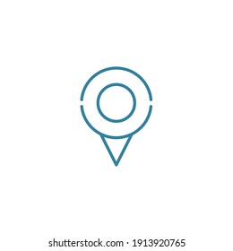 Ortssymbol mit Vektorfarbe, Ort, Web, Suche, Marke, sauber, Linie, einzeln, editierbar, Linie, Agentur, einfach