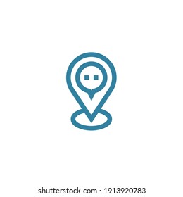 location icon with vector color, place, web, search, mark, clean, line, isolated, editable, line, agency, simple