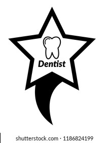 Location icon vector and dentist icon
