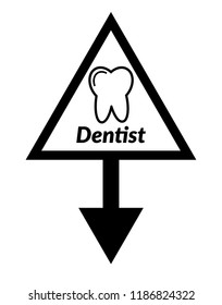 Location icon vector and dentist icon