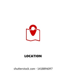 location icon. location vector design. sign design. red color