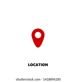 location icon. location vector design. sign design. red color