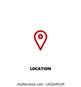 location icon. location vector design. sign design. red color