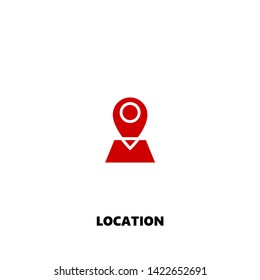 location icon. location vector design. sign design. red color