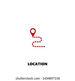 location icon. location vector design. sign design. red color