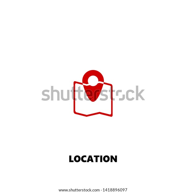 location icon. location vector design. sign design.\
red color