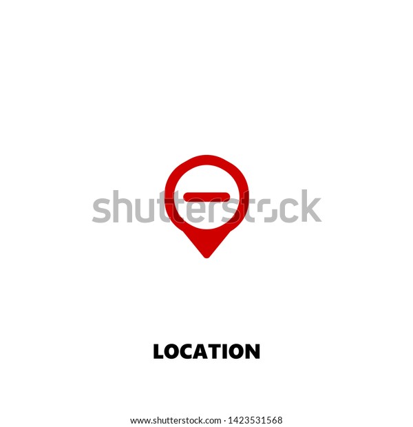 location icon. location vector design. sign design.\
red color