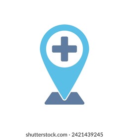 location Icon Vector Design Template. Editable Stroke.