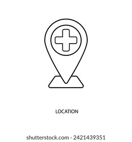 location Icon Vector Design Template. Editable Stroke.