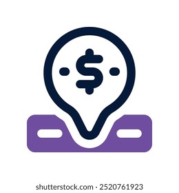 ícone de localização. ícone de tom duplo vetorial para o seu site, celular, apresentação e design de logotipo.