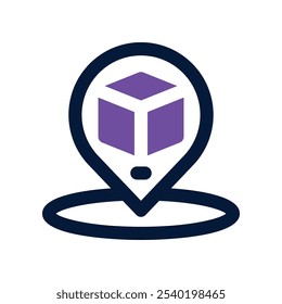 Standortsymbol. Vektorsymbol mit zwei Tönen für Ihre Website, Ihr Handy, Ihre Präsentation und Ihr Logo-Design.