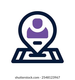ícone de localização. ícone de tom duplo vetorial para o seu site, celular, apresentação e design de logotipo.
