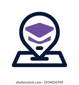 location icon. vector dual tone icon for your website, mobile, presentation, and logo design.